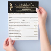 Spray Tan Business Plan - Goedgekeurd vrijstelling Flyer (Hand)