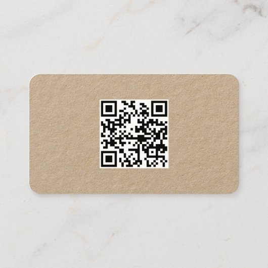 Spray Tan Custom QR Kraft Visitekaartje (Achterkant)