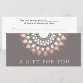 Spray Tan en Makeup Cadeaucertificaat (Voorkant / Achterkant)