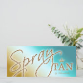 Spray Tan Gift Certificate Glitter Gold Crown (Staand voorkant)