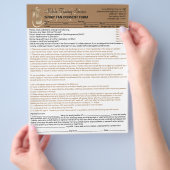 Spray Tan Liability het Formulier van de Vrijstell Flyer (Hand)