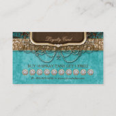 Spray Tan Loyalty Card Tanning Mode Chandelier (Achterkant)