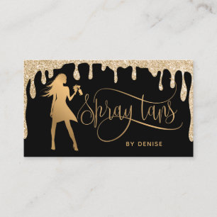 Spray Tan Mobile Spray Tan Gold Glittering Girl Visitekaartje