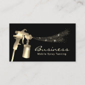Spray Tan Modern Gold Mobile Tanning Visitekaartje (Voorkant)