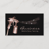 Spray Tan Modern Roos Gold Mobile Tanning Visitekaartje (Voorkant)