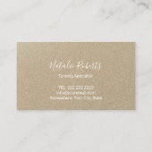 Spray Tan  Sun Spa Logo Tropisch strand Visitekaartje (Achterkant)