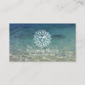 Spray Tan  Sun Spa Logo Tropisch strand Visitekaartje (Voorkant)