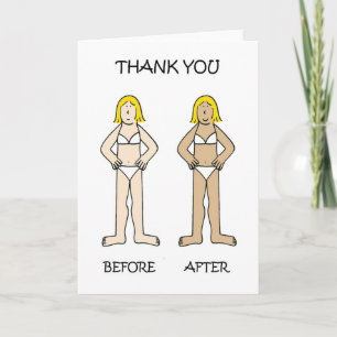 Spray Tan Technician Bedankt. Bedankkaart