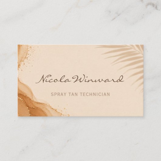 Spray Tan Technicus Visitekaartje (Voorkant)