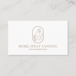 Spray Tanning Boho Body Skincare vrouw logo Visitekaartje