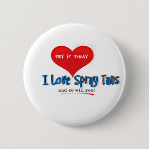 Spray Tanning Gift of speciale producten Ronde Button 5,7 Cm
