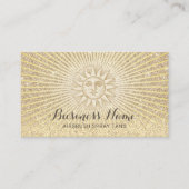 Spray Tanning Modern Gold Sun Glitter Visitekaartje (Voorkant)
