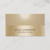 Spray Tanning Salon Golden Sun Rays Modern Visitekaartje (Voorkant)