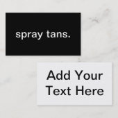 Spray Tans Visitekaartje (Voorkant / Achterkant)