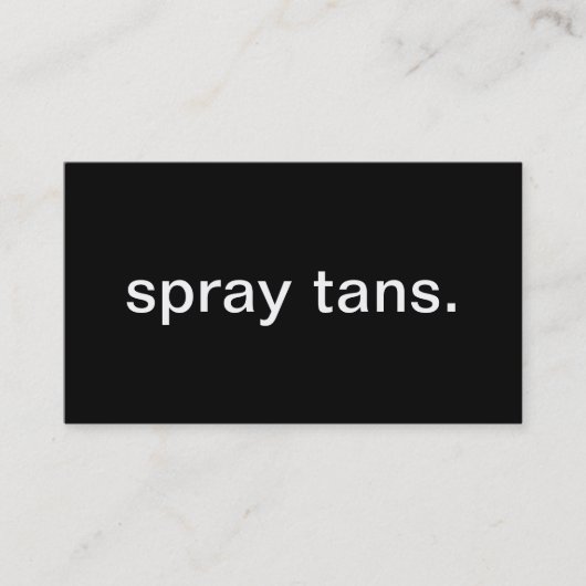 Spray Tans Visitekaartje (Voorkant)
