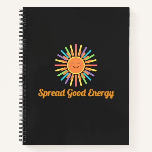 Spread Good Energy | Positive Retro Design Notitieboek (Voorkant)