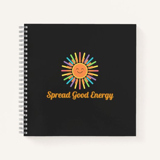Spread Good Energy | Positive Retro Design Notitieboek (Voorkant)