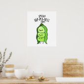 Spread Hap-pea-ness Cute Peas Pun Poster (Keuken)