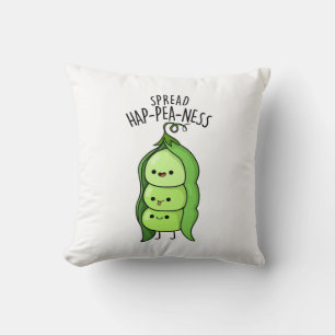 Spread Hap-pea-ness Grappige Erwten Pun Kussen