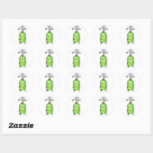 Spread Hap-pea-ness Grappige Erwten Pun Ronde Sticker (Vel)