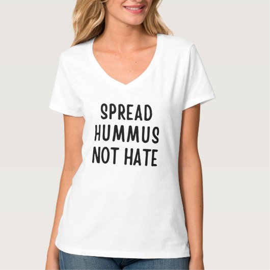 Spread Hummus not Hate T-shirt (Voorkant)