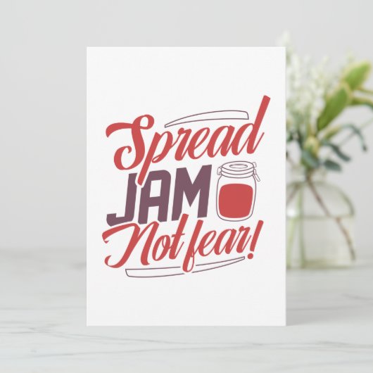 Spread Jam niet bang Bedankkaart (Staand voorkant)