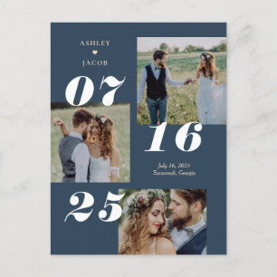 Spread Joy EDITABLE COLOR De datum opslaan Briefkaart
