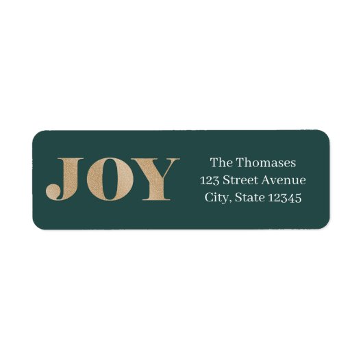 Spread Joy EDITABLE COLOR Holiday Address Label (Voorkant)