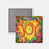 Spread Joy Fun Vrolijke Verhogende Trendy Schattig Magneet (Voorkant / Achterkant)