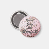 Spread Joy like Confetti roze Magneet (Voorkant / Achterkant)