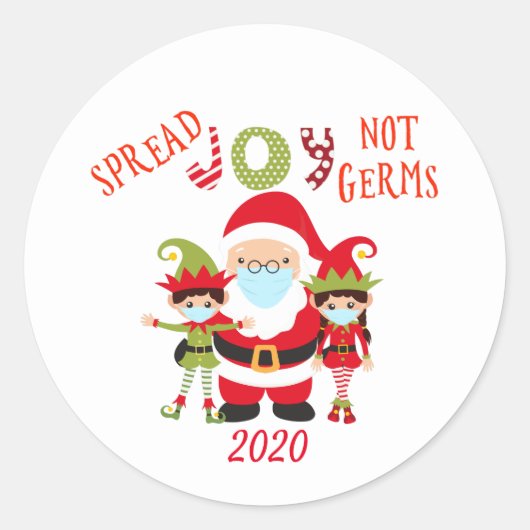 Spread Joy niet Germs Santa Funny Elf Ronde Sticker (Voorkant)