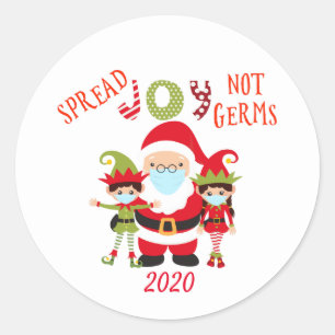 Spread Joy niet Germs Santa Funny Elf Ronde Sticker