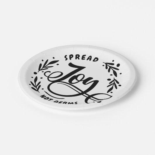 Spread Joy Not Germs Papieren Bordje (Gekanteld)