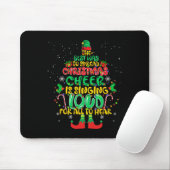 Spread kerstman zingt luide Kerstmis Elf p Muismat (Met muis)