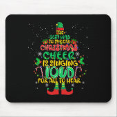 Spread kerstman zingt luide Kerstmis Elf p Muismat (Voorkant)