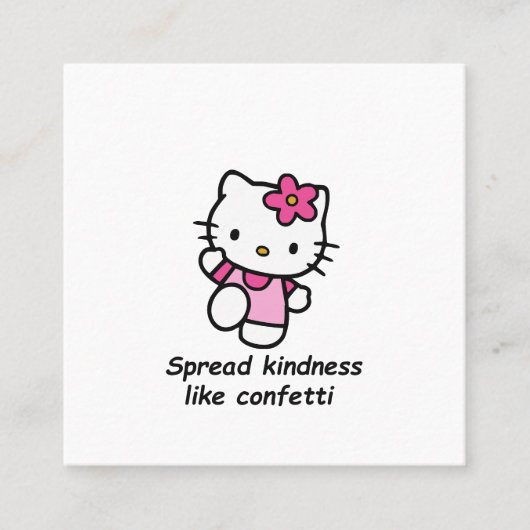 Spread Kindness Like Confetti Vierkante Visitekaartje (Voorkant)