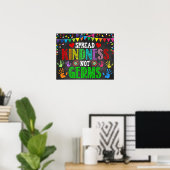 Spread Kindness not Germs Classroom Poster (Thuiskantoor)