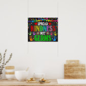 Spread Kindness not Germs Classroom Poster (Keuken)