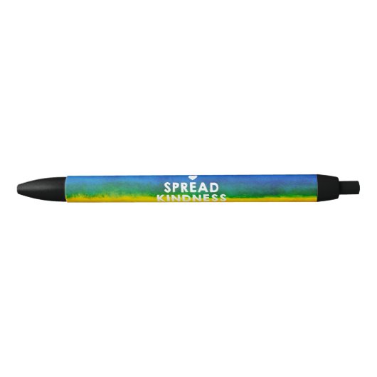 Spread Kindness Rainbow Zwarte Inkt Pen (Voorkant)
