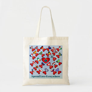 Spread Love Anywhere Differential Languages Tote Bag