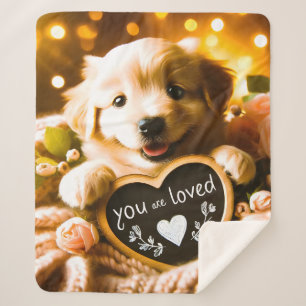 Spread Love: Golden Retriever beroemd gemaakt door Sherpa Deken