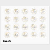 Spread Love Hand Sanitizer Gold Hartelijk dank Ronde Sticker (Vel)