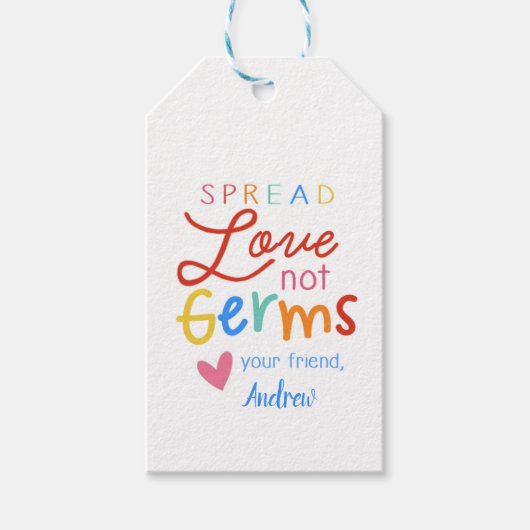 Spread Love Hand Sanitizer Sticker Cadeaulabel (Voorkant)