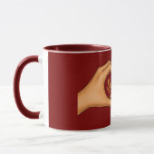 Spread Love Heart Hands Gold Combo Mug (Gauche)