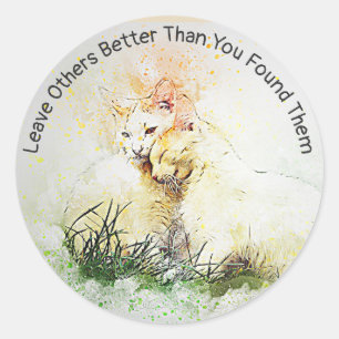 Spread Love & Kindness Inspirerend Cats Stickers