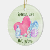 Spread Love Not Germs 2020 Covid Chritsmas Keramisch Ornament (Links)