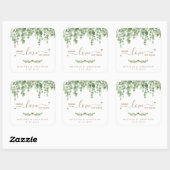 Spread Love not Germs Eucalyptus Greenery Wedding Vierkante Sticker (Vel)