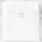 Spread Love Not Germs Gold Monogram Weddenschap Ronde Sticker (Tas)
