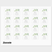 Spread Love not Germs Rustic Greenery Wedding Vierkante Sticker (Vel)