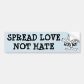 Spread Love Not Hate Hugs, Alien Bumpersticker (Voorkant)